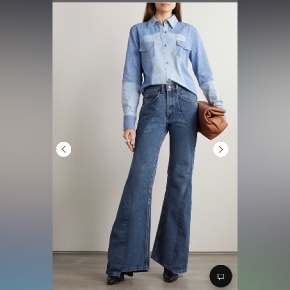 Gabriela Hearst Denim - Gabriela Hearst + E.L.V. Denim Foster high-rise flared blue Jeans Sz 31